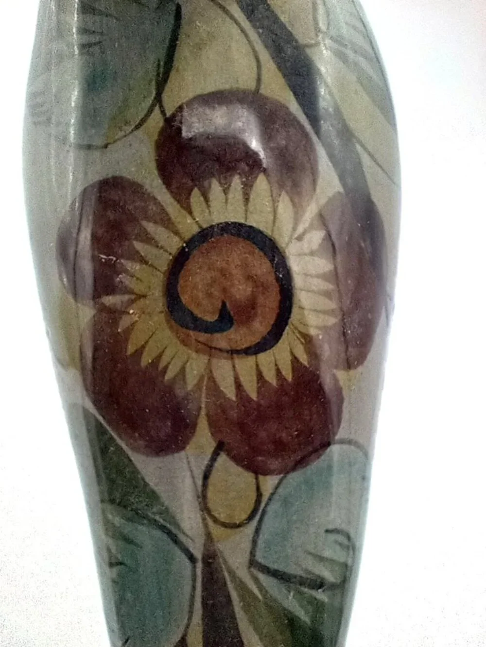 Mexican Pottery Bird Vintage Figurine Hand Painted Tonala Style Floral 6